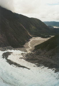 Franz Josef Glacier from the air