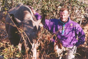 Simon with Rhino
